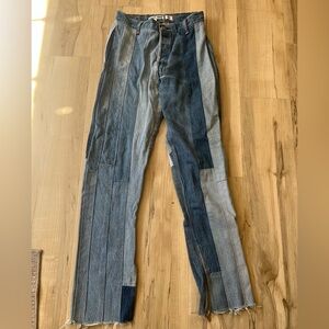 Levi's Patchwork Straight Jeans - Blue Tones